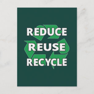 Reduziere Wiederverwende Recycel Erde Tag Jeden Ta Postkarte