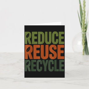 Reduziere wiederverwende recycel ökologisch freund karte