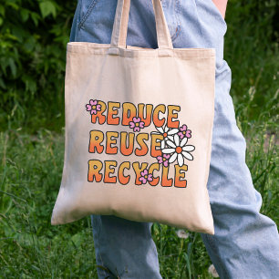 Reduziere, Wiederverwende, Recyceln Positive soz Tragetasche
