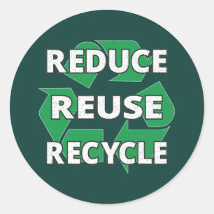 Reduziere Wiederverwendung Recyceln Erdentag jeden Runder Aufkleber