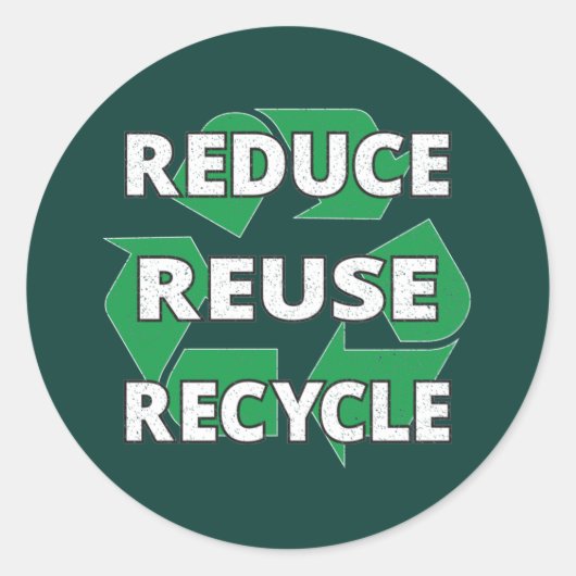 Reduzieren Sie die Wiederverwendung Gerecycelt Ear Runder Aufkleber (Vorderseite)