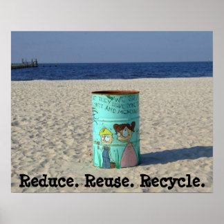 Reduzieren Sie die Wiederverwendung gerecycelt Str Poster