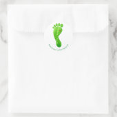 Reduzieren Sie Ihren CO2-Fußabdruck ökologisch Runder Aufkleber (Tasche)