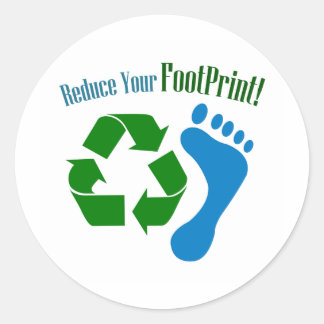 Reduzieren Sie Ihren Footprint Runder Aufkleber