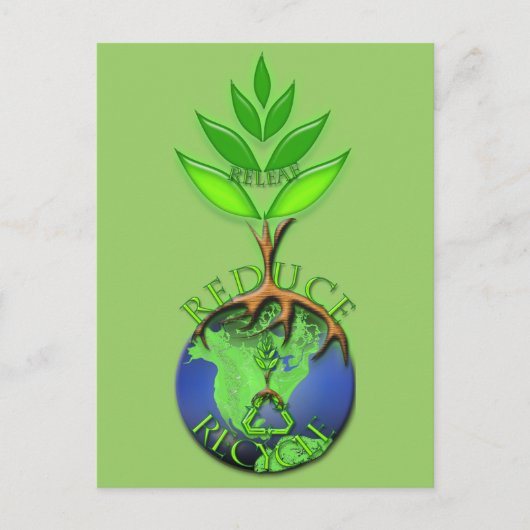 Reduzieren von Recycle-Releaf Postkarte (Vorderseite)