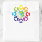 Reduzieren, wiederverwenden, Aufkleber Gerecycelt (Tasche)