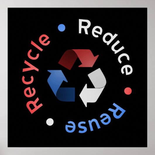 Reduzieren, wiederverwenden, Recyceltest-Poster (R Poster (Vorne)