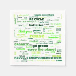 Reduzieren, wiederverwenden, Word-Cloud Gerecycelt Serviette