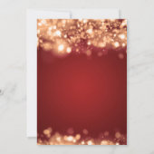 Reduzierte Hochzeitsstimmung Gold Einladung (Rückseite)