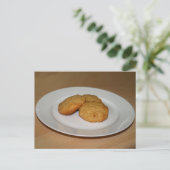 Reduzierte Zuckerkekse für Erdnussbutter Rezept-Ka Postkarte (Stehend Vorderseite)