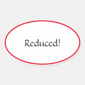 Reduzierter Oval-Aufkleber Ovaler Aufkleber (Vorderseite)