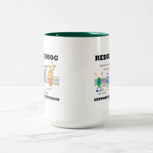 Reduzierung der Smog-Unterstützung Fotosynthese Zweifarbige Tasse (Mittel)