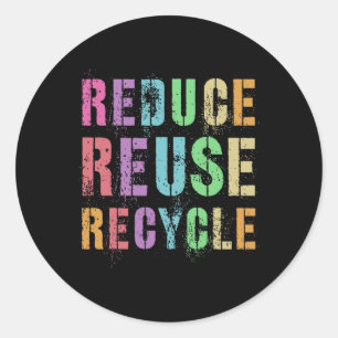 Reduzierung der Wiederverwendung Recycle Earth Day Runder Aufkleber
