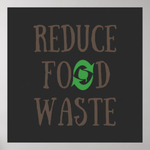 Reduzierung von Lebensmittelabfällen Recycling umw Poster