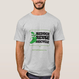 Reduzierung, Wiederverwendung, Recycle T-Shirt