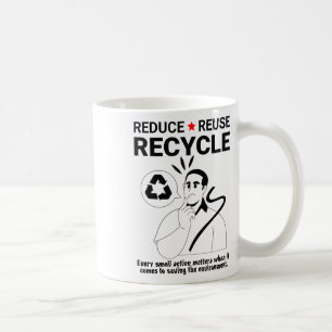 Reduzierung, Wiederverwendung, Recycle _ Umweltsch Kaffeetasse