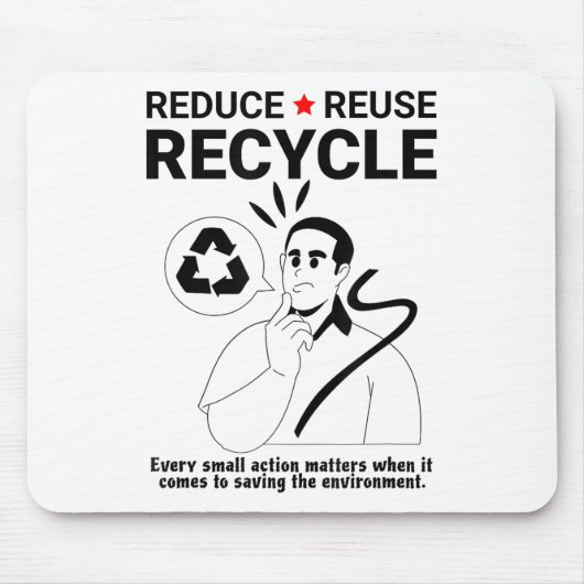 Reduzierung, Wiederverwendung, Recycle _ Umweltsch Mousepad (Vorne)