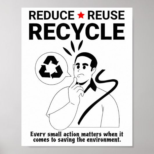 Reduzierung, Wiederverwendung, Recycle _ Umweltsch Poster (Vorne)