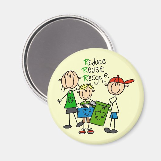 Reduzierung, Wiederverwendung, Recycle von T - Shi Magnet (Vorderseite/Rückseite)