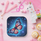 RedWhiteBlueButterfly Pappteller (Party)