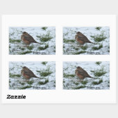 Redwing Rechteckiger Aufkleber (Blatt)