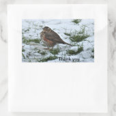 Redwing Rechteckiger Aufkleber (Tasche)