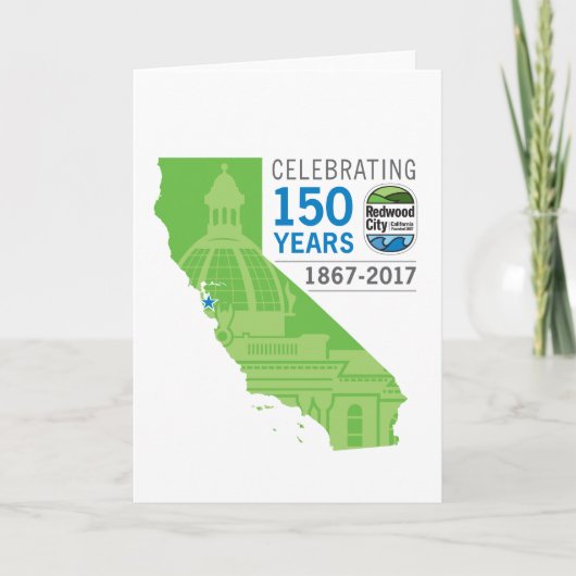 Redwood City 150 Jahre Karte (Vorderseite)