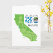 Redwood City 150 Jahre Karte (Gelbe Blume)