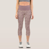 Redwood-Cream Paisley Muster High Waisted Capris (Vorderseite)