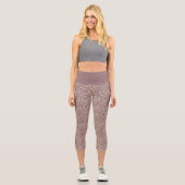 Redwood-Cream Paisley Muster High Waisted Capris (Vorderseite)