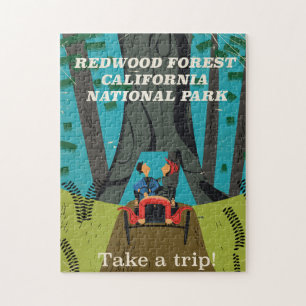 Redwood Forest California National Park Travel Puzzle