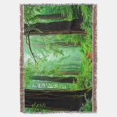 Redwood Forest Mistle Tranquility Design Decke (Vorderseite Vertikal)