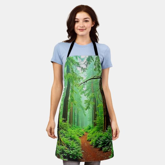 Redwood Forest Mistle Tranquility Design Schürze (Getragen)