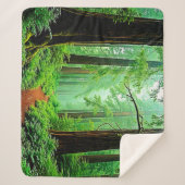 Redwood Forest Mistle Tranquility Design Sherpadecke (Vorderseite)