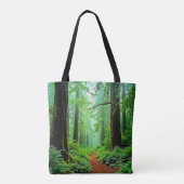Redwood Forest Mistle Tranquility Design Tasche (Rückseite)