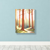 Redwood Forest | Redwood National Park Watercolor Leinwanddruck (Insitu (Holzboden))