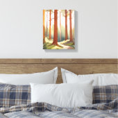 Redwood Forest | Redwood National Park Watercolor Leinwanddruck (Insitu (Schlafzimmer))
