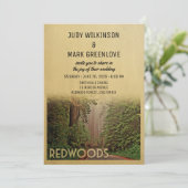 Redwood Forest Wedding Einladung Humboldt Landkrei (Stehend Vorderseite)
