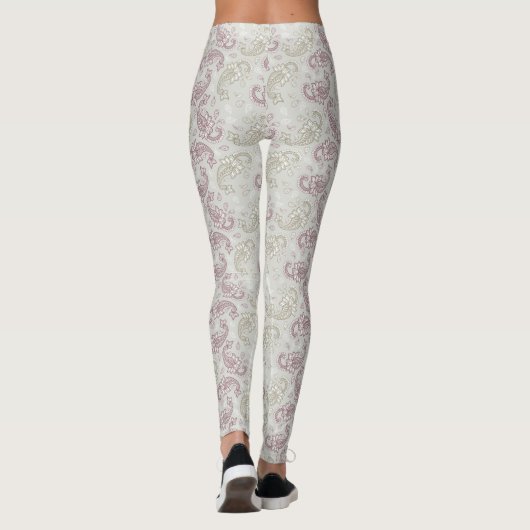 Redwood-Green Paisley Pattern Leggings (Rückseite)