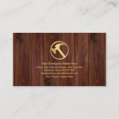 Redwood Holzschichten Hammer Handyman Carpenter Visitenkarte (Rückseite)