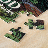 Redwood Mountain Wald Farbige Wanderung Malerei Puzzle (Seite)