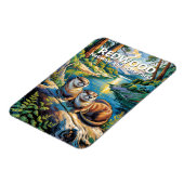Redwood National Park Animal Otters Van Gogh Style Magnet (Linke Seite)