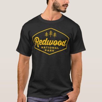 Redwood National Park Baum Sechseck Abzeichen Camp T-Shirt