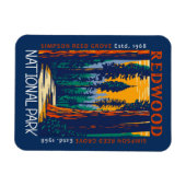 Redwood National Park California Retro Not leidend Magnet (Horizontal)