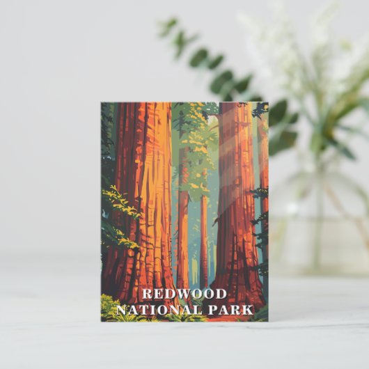 Redwood National Park, California Travel Postcard Postkarte (Stehend Vorderseite)