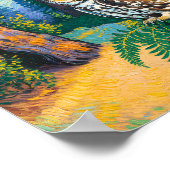 Redwood National Park Forest Owl Van Gogh Style Poster (Ecke)