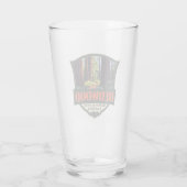 Redwood National Park Illustration Retro Abzeichen Glas (Rückseite)