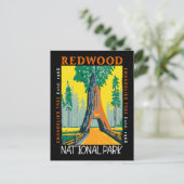 Redwood National Park Khandelier Tree erschüttert Postkarte (Stehend Vorderseite)
