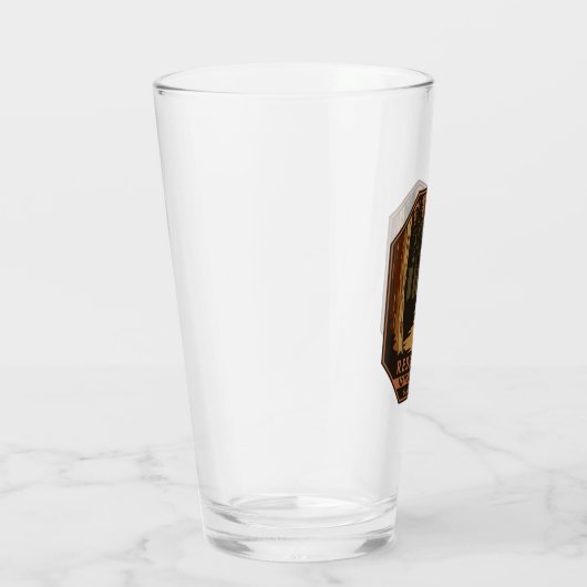 Redwood National Park Minimal Retro Emblem Glas (Rechts)