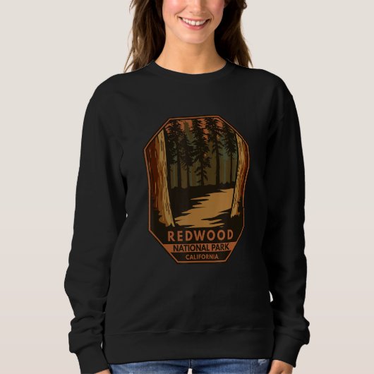 Redwood National Park Minimal Retro Emblem Vintage Sweatshirt (Vorderseite)